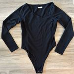 Grey State Renee Bodysuit Black Asymmetrical Neckline Size M Photo 4