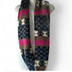Saks 5th Avenue Saks Fifth Avenue Pink and Brown Knit Infinity Scarf Photo 4