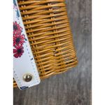 Draper James  Elliston Wicker Top Handle Satchel - Beige In Natural/ Multi Purse Photo 8