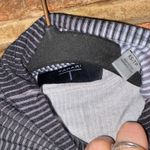 Tahari  Black White Gray Striped Long Sleeve Turtleneck Top Women's Size XS Photo 3