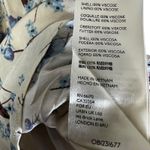 Free People Floral Print Smocked Shirtdress Tunic Top Ivory Blue XS Photo 4