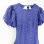 Free People NWT Apricot Rose Puff Sleeve Mini Dress S Blue Photo 4
