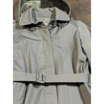 Vintage 90s London Towne Pale Blue Trench‎ Coat Overcoat Womens Size 10P Photo 4