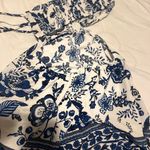 SheIn Blue and White Tie Front Tank Dress Photo 1