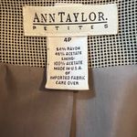 Ann Taylor Skirt Suit Womens Size 4P Beige Black Fully Lined Blazer Pencil Petit Photo 1