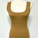 Ellen Tracy  Knit Golden Brown 100% Silk Tank Top Sz XS Photo 0
