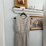 Coco Shop Antigua Sleveless Dress in Beige‎ Linen size Small Tan Photo 2