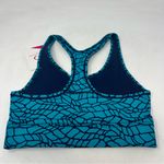 Moving Comfort  Switch it up Racer sports bra in Azure woven size XS NWT Photo 3