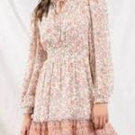 Blu Pepper Neutral Boho Long Sleeve Dress Floral Size M Photo 1