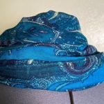 Infinity Scarf Blue Purple Yellow Paisley Photo 3