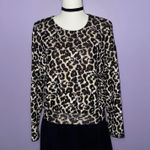 ZARA NWT Leopard Print Long Sleeve Knit Top Photo 6