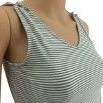 J. Jill XS Cream Green Striped Mallgoth Grunge Safety Pin Crop Top Tank Photo 2