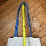 Boho Quilted And Stitched Canvas Art Deco Tote Bag Blue Photo 9