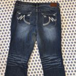 Maurice's Maurice’s 16 Women's Blue Jeans embroidered pockets whiskered straight Photo 8