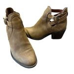 Lucky Brand Ankle Boots Size 7.5 Tan Western Suede Buckle Nandita Fall Booties Photo 9