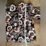 Who What Wear Floral Print Long Sleeve Back Button Up Shirt Size Large Photo 7