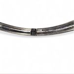 None Authentic Vintage Mexican 925 Sterling Silver Hammered Hinged Bracelet Photo 2