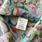 APNY Semi Sheer Abstract Multi Color Pullover Print Tunic, Sz S Photo 11