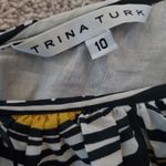 Trina Turk  Rihanna Sun Mokola Palm Ruffle One Shoulder Dress Size 10 Photo 4