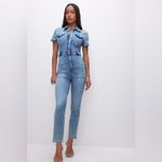 Good American  Light Blue Denim Overalls 0 Photo 11