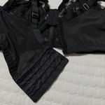 Cacique  42DDD Unlined Balconette Bra Underwire Black Lace & Mesh Velvet Accent Photo 4