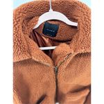 Elodie Anthropologie Faux Sherpa Teddy Coat Oversized Rust Size Medium Pockets Photo 5