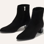 Margaux The Downtown Boot, Black Suede Ankle Booties, Size 8 Photo 0