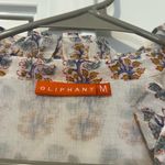 Oliphant Napa Ruffle Collar Button Floral Maxi Dress Purple Size M Photo 10