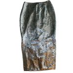 Karina Grimaldi  Hayve Shingle Sequin Silver Pencil Skirt, Size XS  NWOT Photo 1