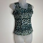 Rafael Vintage 90s retro stretch tank top petite small blue green print pattern Size undefined Photo 1