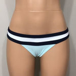 PilyQ Aquamarine banded teeny bikini bottoms. Medium Photo 0