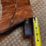 Michael Kors Camel Brown Suede Knee High Boot Round Toe Block Heel SZ 10 Buckle Photo 14