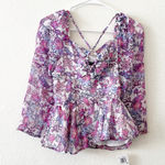 French Connection  Floral Blouse in‎ Purple and Pink Photo 0