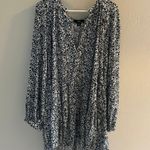 Ellos Black Ditsy Ruffle Print Long Sleeve Peasant Dress Photo 0