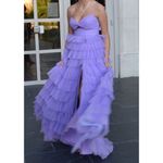 Jovani  Lilac High Waist Ruffled Layered A LineSkirt Gown ~ 38290 Size 4 Photo 2