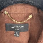 Talbots  Women's Linen‎ Blend Three Button Chocolate Brown Blazer Jacket Size 12 Photo 1