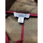Croft & Barrow NEW  Comfort Stretch Petite Large Brown Herringbone Blazer Jacket Photo 3