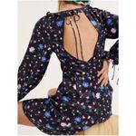 For Love & Lemons  Lexy Black Floral Long Sleeve Mini Dress Photo 1