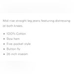 We The Free Free People Distressed Black Maggie Jeans sz 29 Photo 6