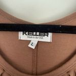 Vintage Keller Women’s Large Brown Fringe Sleeveless Dress Maxi Tan Photo 2