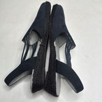 David Tate Nelly Slingback Flat Sandals Navy Blue Wide Espadrilles S Photo 4