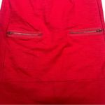 Madewell  Sleeveless Zip Shift Dress Zipper Pockets Orange Red sz XSmall Photo 4