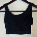 Capezio  Black Seamless Ribbed Bra Top Medium/Large Dance Activewear NWT Neutral Photo 0