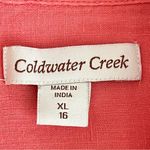 Coldwater Creek Womens Linen Button Up Top Size XL Coastal Grandmother Beach Photo 5