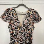 Hutch  Anthropologie Ivory Surplice Leopard Short Sleeve Romper 4 Photo 2