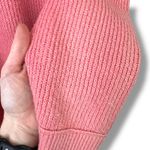 Aerie Coral Pink Very Soft Pullover Knit Ribbed Crewneck Oversized Sweater Small Photo 4