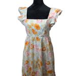 BUDDY LOVE Anastasia Floral Maxi Dress Tiered Ruffle Cottagecore S Orange Photo 1