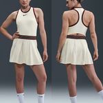 Nike  Court Dri-Fit Slam Tennis Dress Back Cut Out Mesh Pleats - Sz XL 🧡🎀 Photo 2