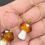 Handmade  Mushroom Lampwork Beads Drop Earrings Photo 6