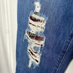 Vince Camuto  High Rise Straight Leg Patchwork Ripped Jeans Blue 29/8 Distressed Photo 4